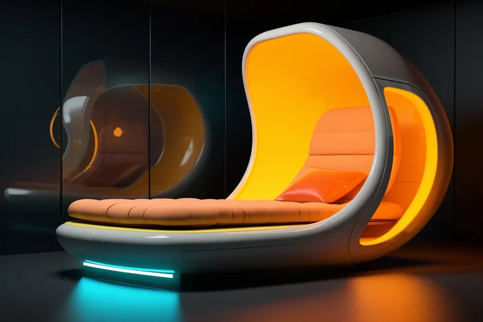 vue d'une chambre futuriste